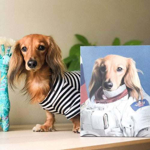Crown and Paw - Custom Crown & Paw Portrait - One Pet