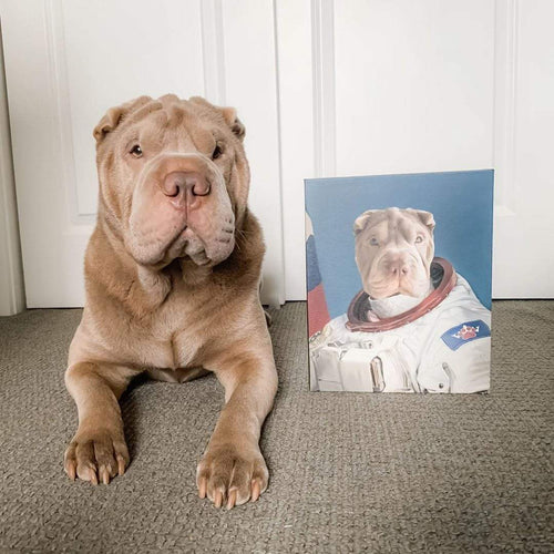 Crown and Paw - Custom Crown & Paw Portrait - One Pet