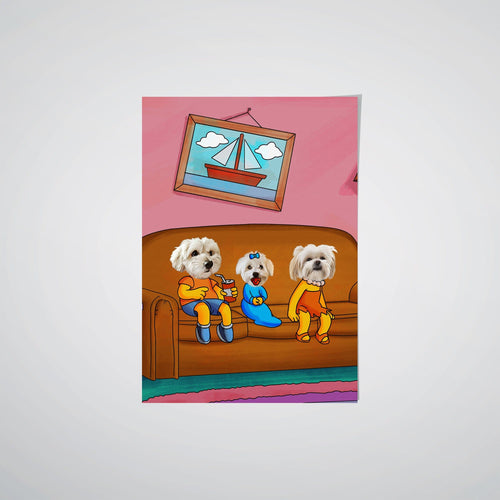 Crown and Paw - Poster The Yellow Three - Custom Pet Poster