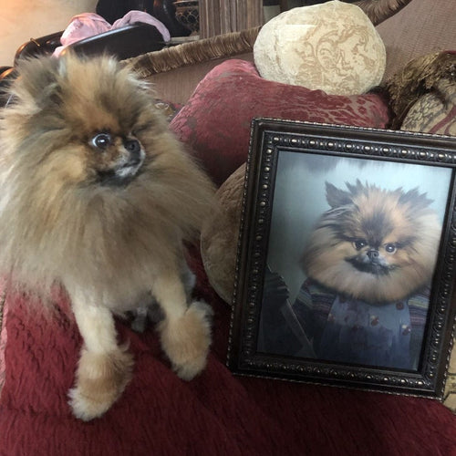 Crown and Paw - Custom Crown and Paw Halloween Pet Portrait