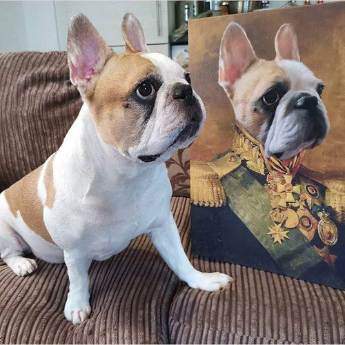 Crown and Paw - Custom Crown & Paw Portrait - One Pet