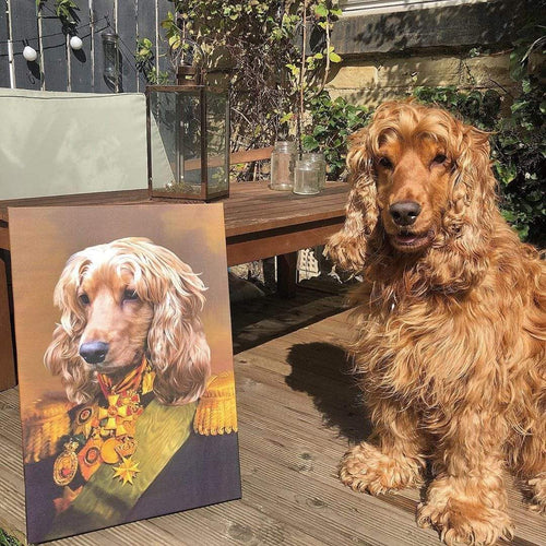 Crown and Paw - Custom Crown & Paw Portrait - One Pet