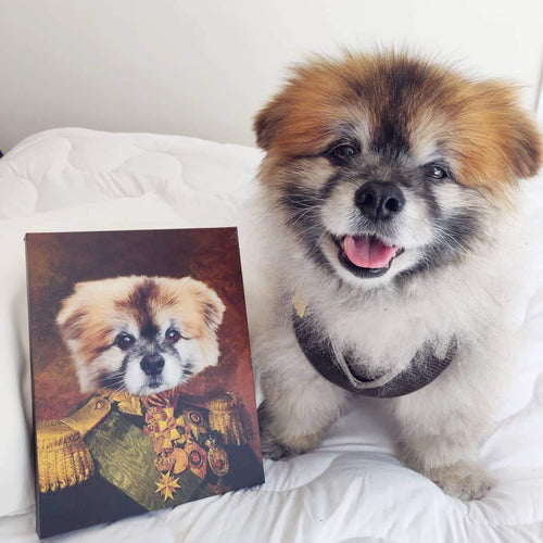 Crown and Paw - Custom Crown & Paw Portrait - One Pet