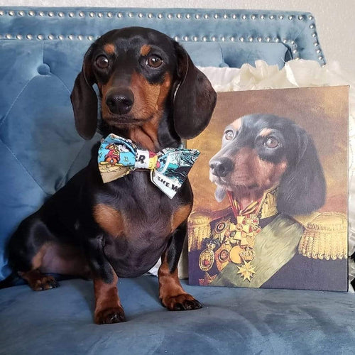 Crown and Paw - Custom Crown & Paw Portrait - One Pet