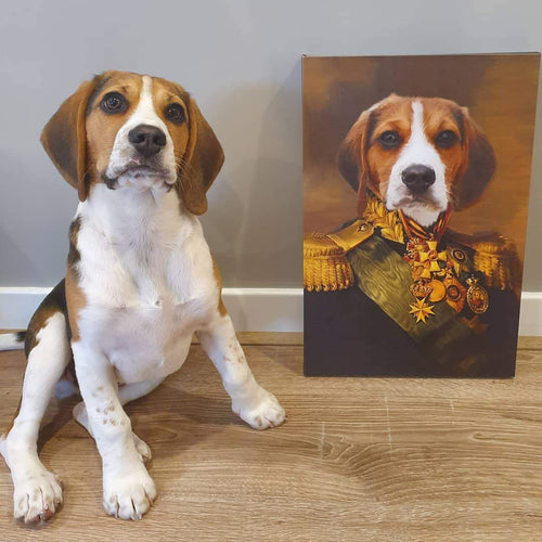 Crown and Paw - Custom Crown & Paw Portrait - One Pet