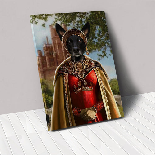 Crown and Paw - Canvas The Dragon Princess - Custom Pet Canvas 8" x 10" / Castle 1