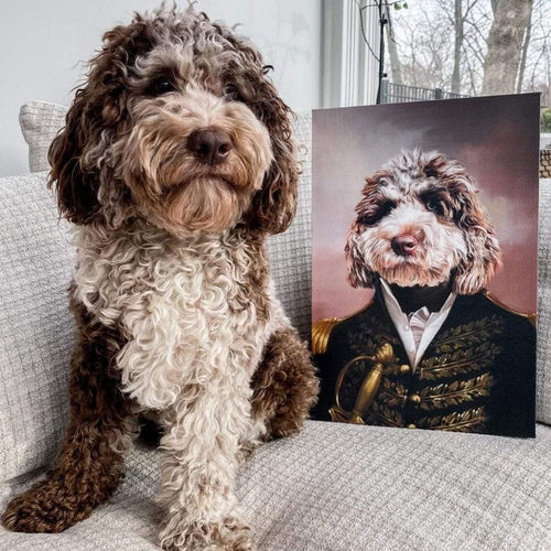 Crown and Paw - Custom Crown & Paw Portrait - One Pet