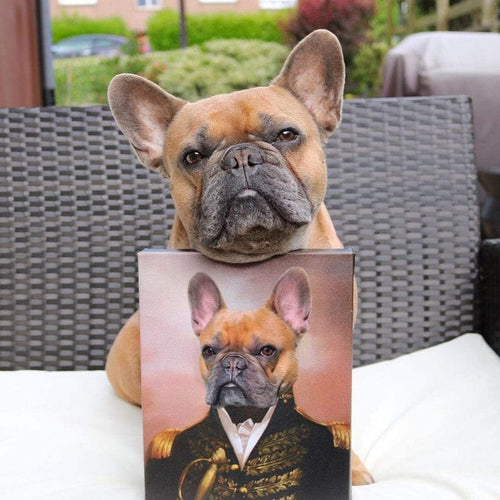 Crown and Paw - Custom Crown & Paw Portrait - One Pet
