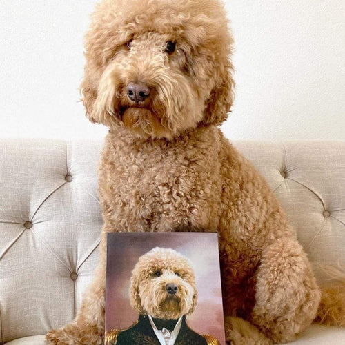 Crown and Paw - Custom Crown & Paw Portrait - One Pet