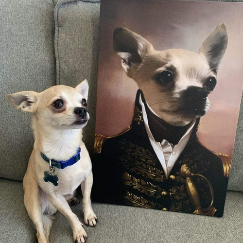 Crown and Paw - Custom Crown & Paw Portrait - One Pet