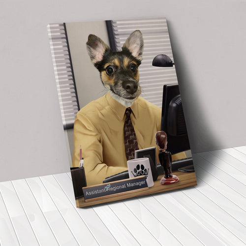 Crown and Paw - Canvas The Pawssistant Manager - Custom Pet Canvas