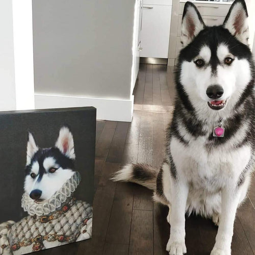 Crown and Paw - Custom Crown & Paw Portrait - One Pet