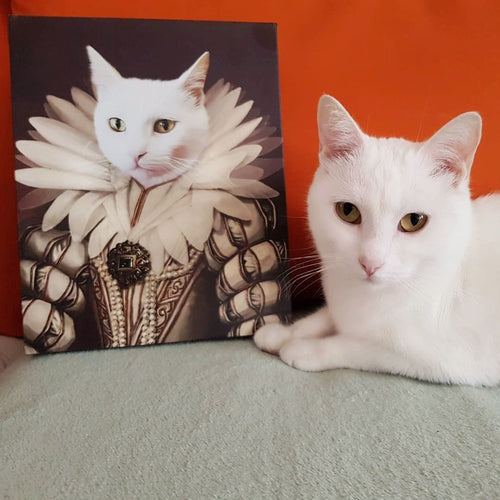 Crown and Paw - Custom Crown & Paw Portrait - One Pet