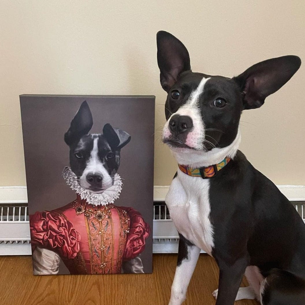Crown and Paw - Canvas The Red Rose - Custom Pet Canvas