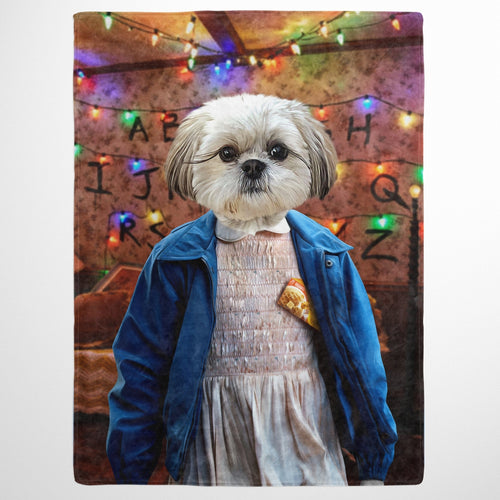 Crown and Paw - Blanket The Strange Girl - Custom Pet Blanket 30" x 40" / Wall of Lights