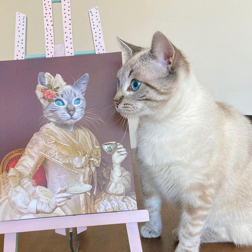 Crown and Paw - Custom Crown & Paw Portrait - One Pet