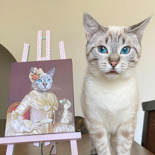 Crown and Paw - Custom Crown & Paw Portrait - One Pet