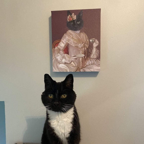 Crown and Paw - Custom Crown & Paw Portrait - One Pet