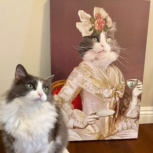 Crown and Paw - Custom Crown & Paw Portrait - One Pet