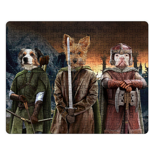 Crown and Paw - Puzzle The Three Pawtectors - Custom Puzzle 11" x 14" / Background 4