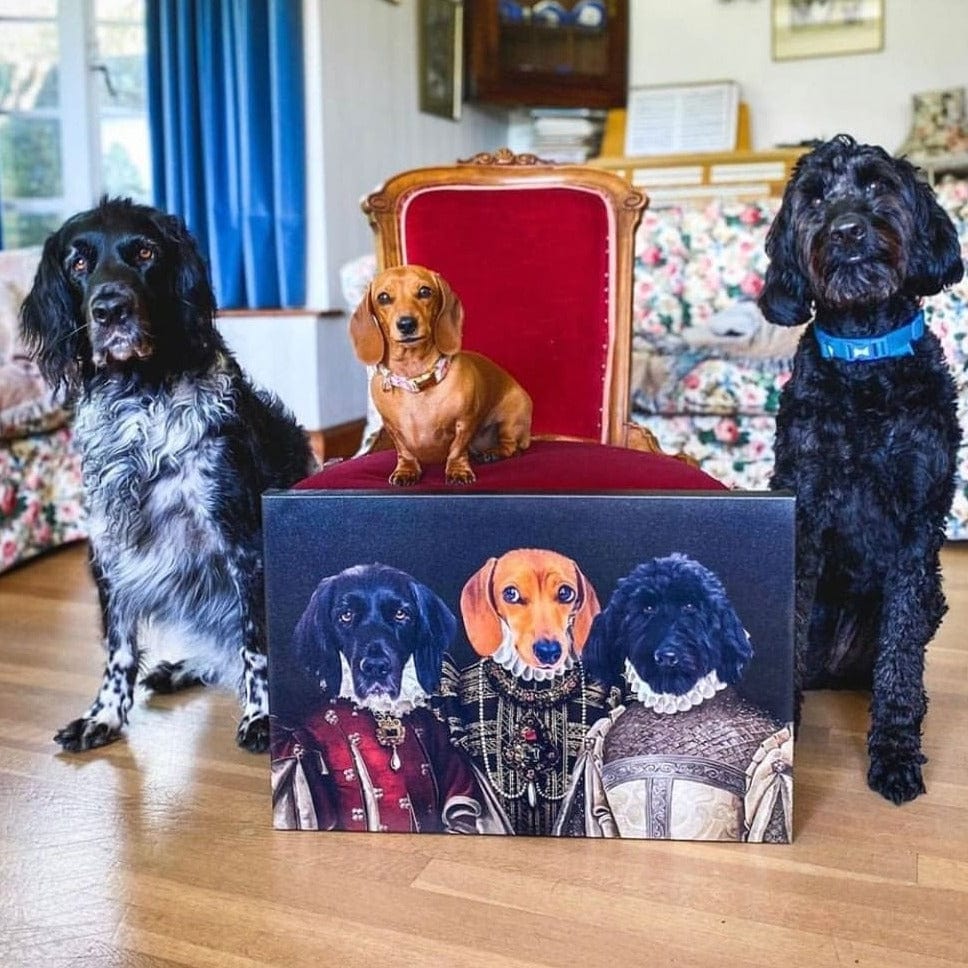 The Three Queens Custom Renaissance Pet Canvas Crown And Paw