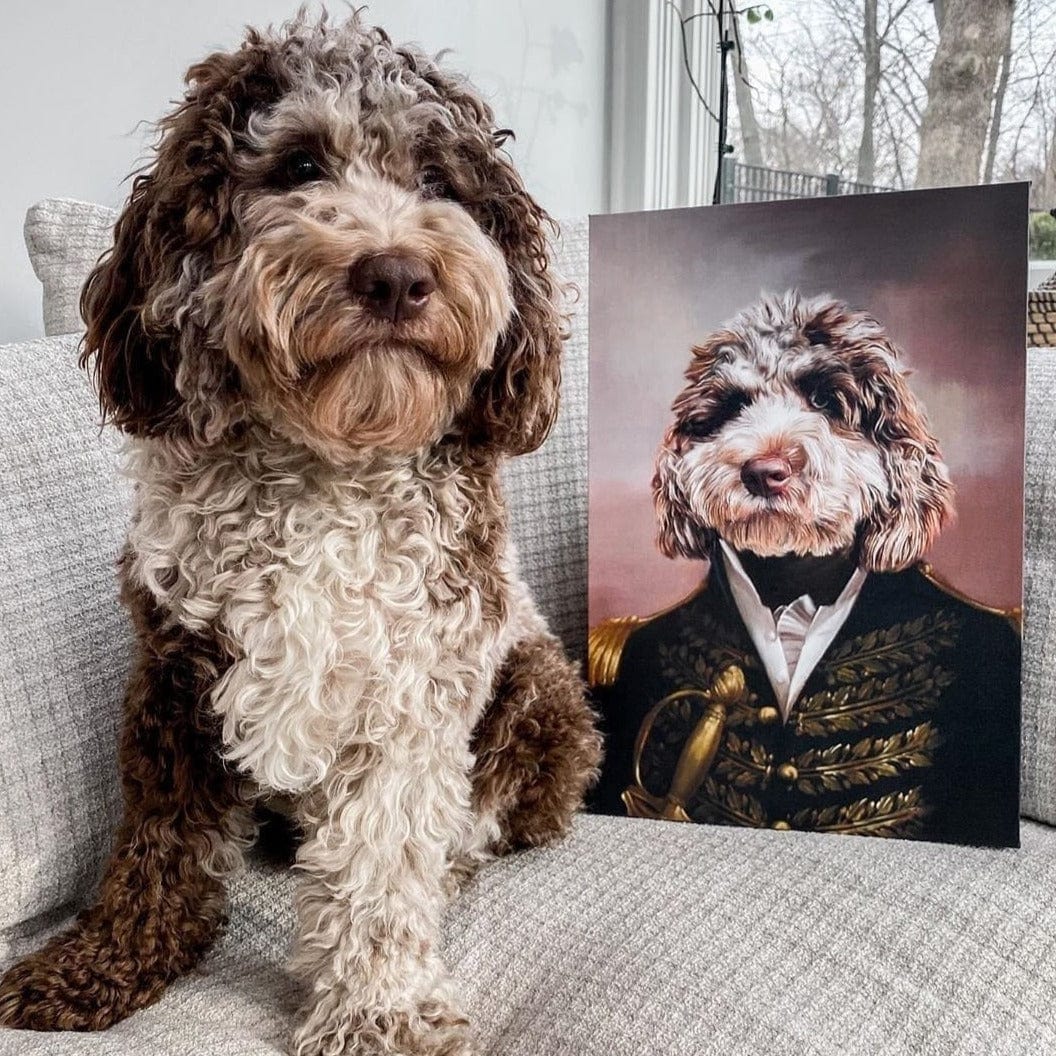 Crown and Paw - Canvas The General - Custom Pet Canvas