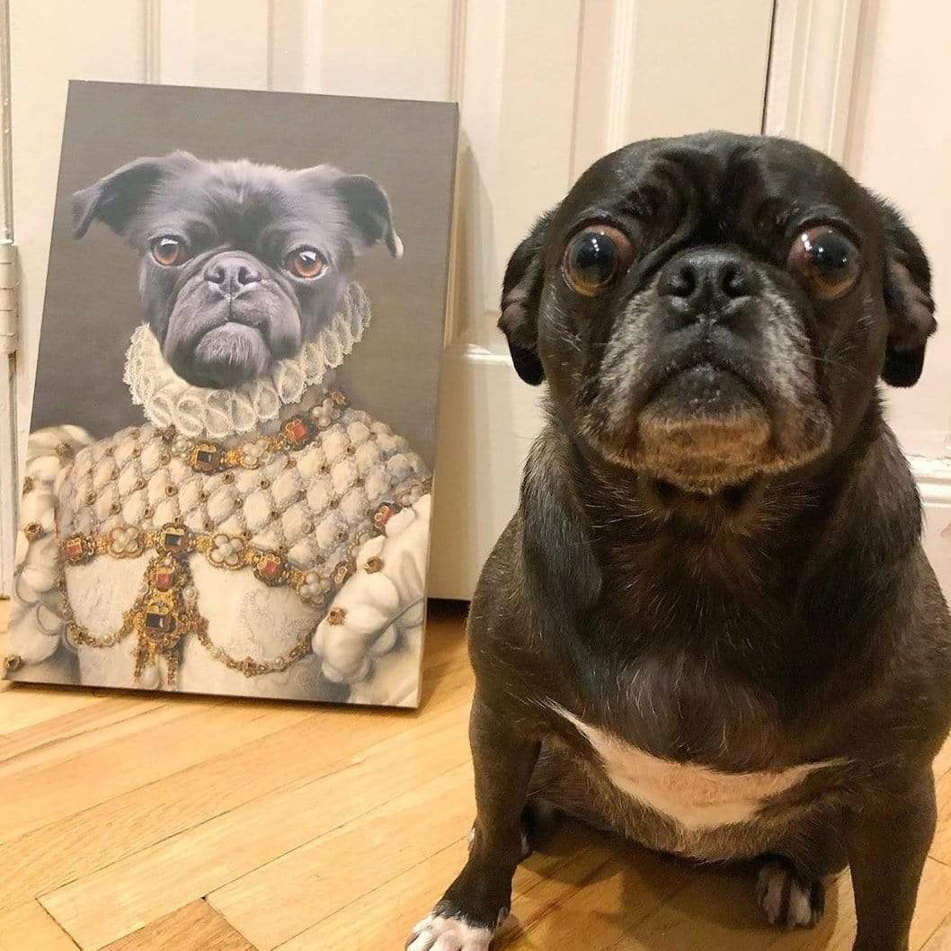 Crown and Paw - Canvas The Princess - Custom Pet Canvas