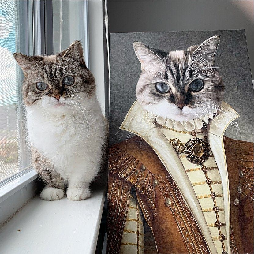 Crown and Paw - Canvas The Golden Princess - Custom Pet Canvas