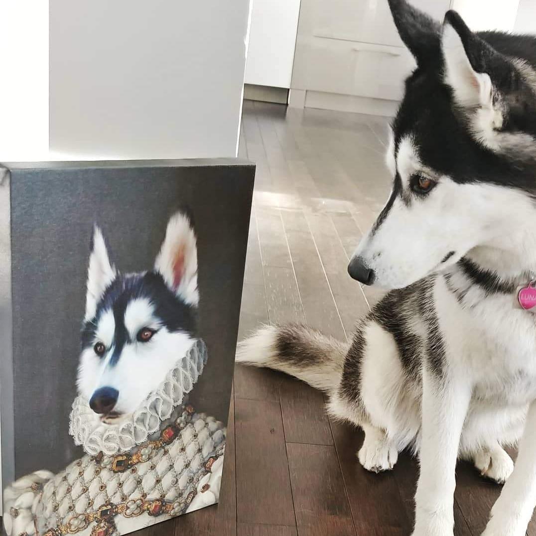 Crown and Paw - Canvas The Princess - Custom Pet Canvas