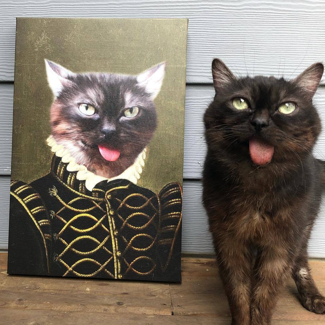 Crown and Paw - Canvas The Noble - Custom Pet Canvas