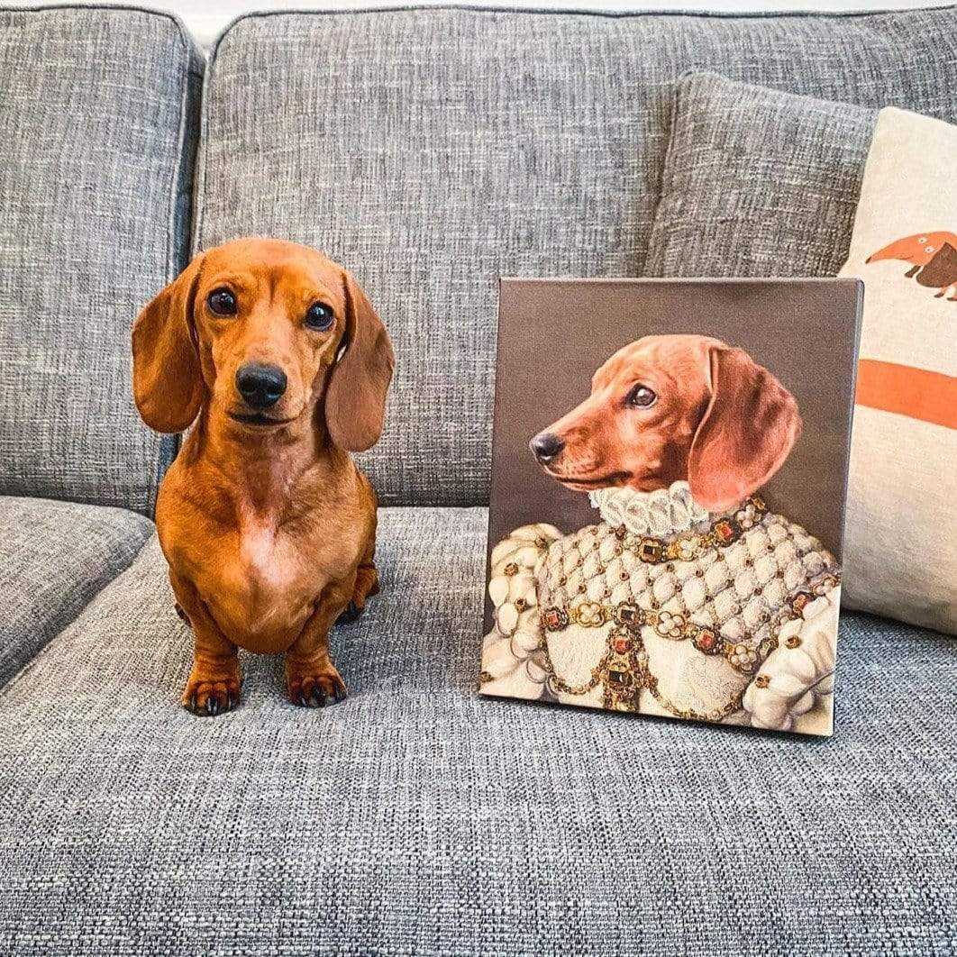 Crown and Paw - Canvas The Princess - Custom Pet Canvas