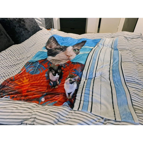 Crown and Paw - Blanket The Surfer - Custom Pet Blanket