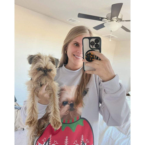 Crown and Paw - Custom Clothing Christmas Bundle Deal: Pet Face Sweatshirt and Socks (Save $30)