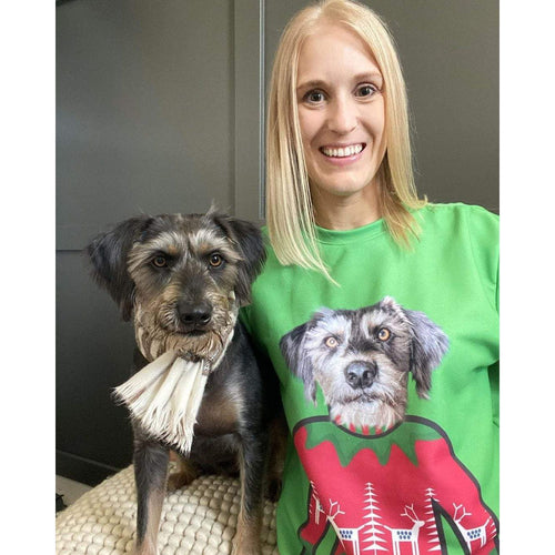 Crown and Paw - Custom Clothing Christmas Bundle Deal: Pet Face Sweatshirt and Socks (Save $30)