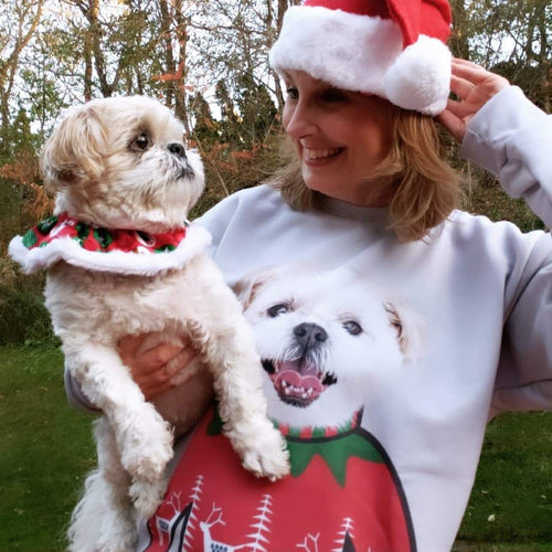 Crown and Paw - Custom Clothing Christmas Bundle Deal: Pet Face Sweatshirt and Socks (Save $30)