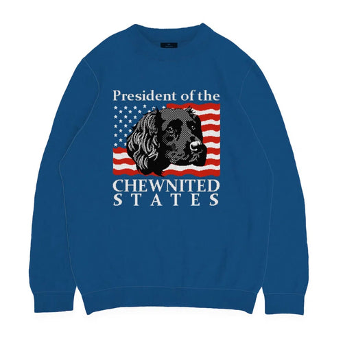 Crown and Paw - Knitwear Limited Edition! 4th of July Flag Knitted Sweater 2XS / Blue