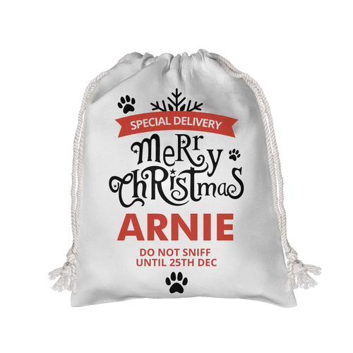 Christmas Sack - White Drawstring Mock Up - Base Image