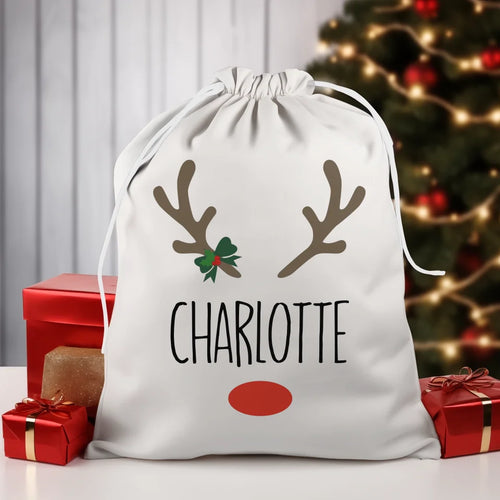 3 - Christmas Sack Mock Up - Base Layer White Drawstring