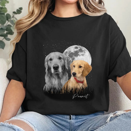 Full Moon Custom Pet Photo T-Shirt