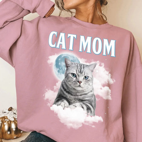 Custom Night Sky Pet Photo Upload Sweatshirt