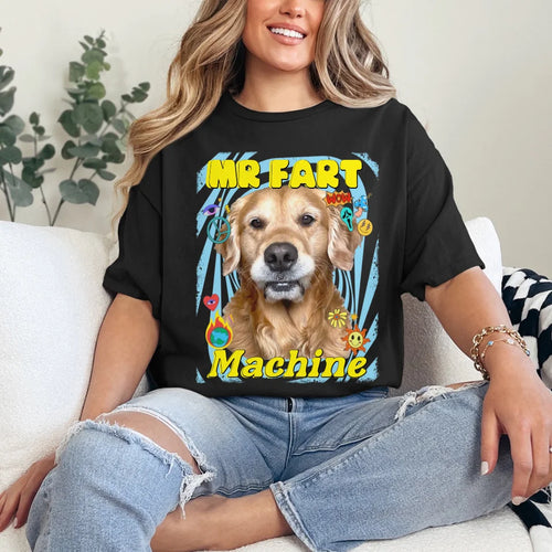 Personalized Crazy Pattern Pet Photo T-Shirt