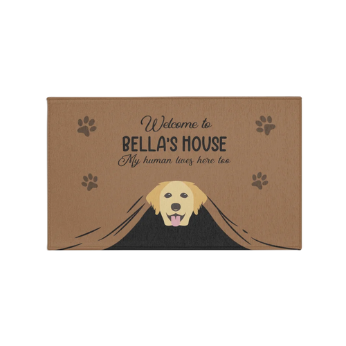 Personalized Welcome to Pet Name's House Custom Doormat