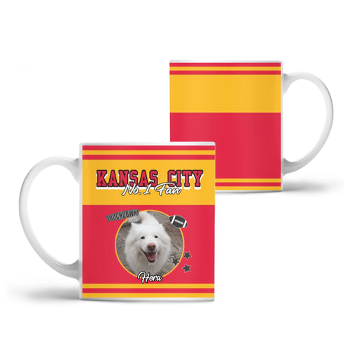 Personalized American Football Pet Photo Mug