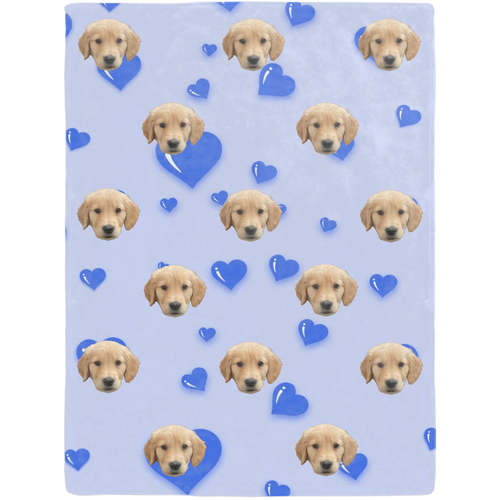 Personalized Hearts and Custom Photo Pattern Blanket