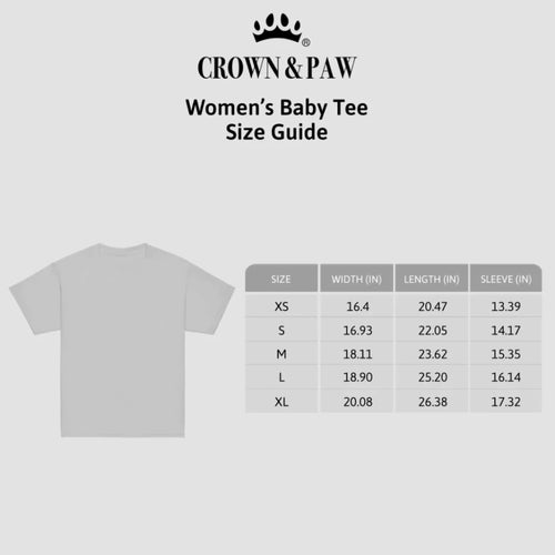 Teeinblue - Women's Baby Tee Size Guide Inches (DESKTOP) 1080P