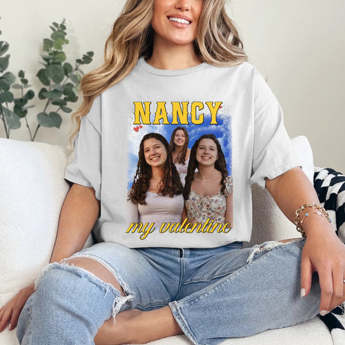 Personalized Valentines Photo Upload T-Shirt