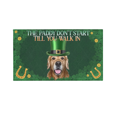 Personalized St. Patrick's Day Custom Pet Photo Doormat