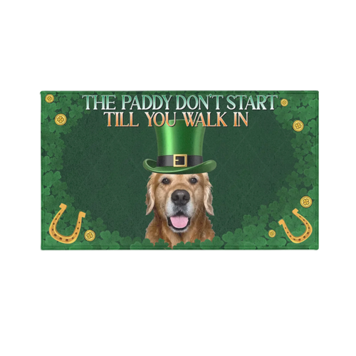 Personalized St. Patrick's Day Custom Pet Photo Doormat