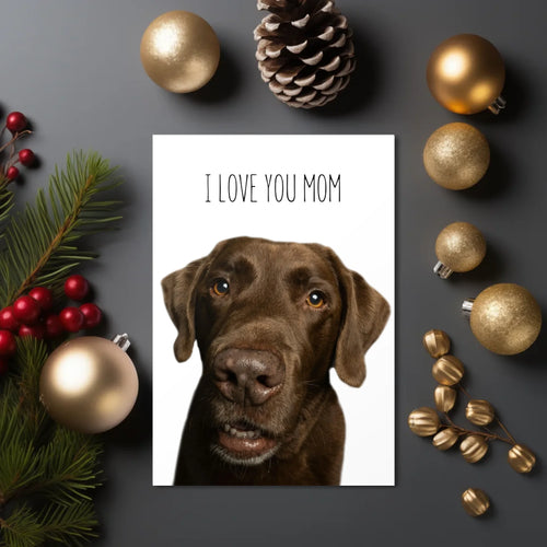 Greetings Card 3.5 X 5 Vertical Christmas Mock Up