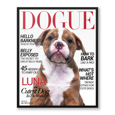 Personalized DOGUE Pet Face Magazine Cover